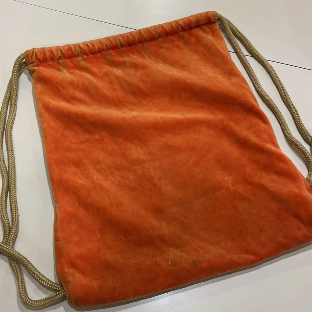 Super Rare Nike Athletics West Collection 80s Backpack Drawstring Gym Orange